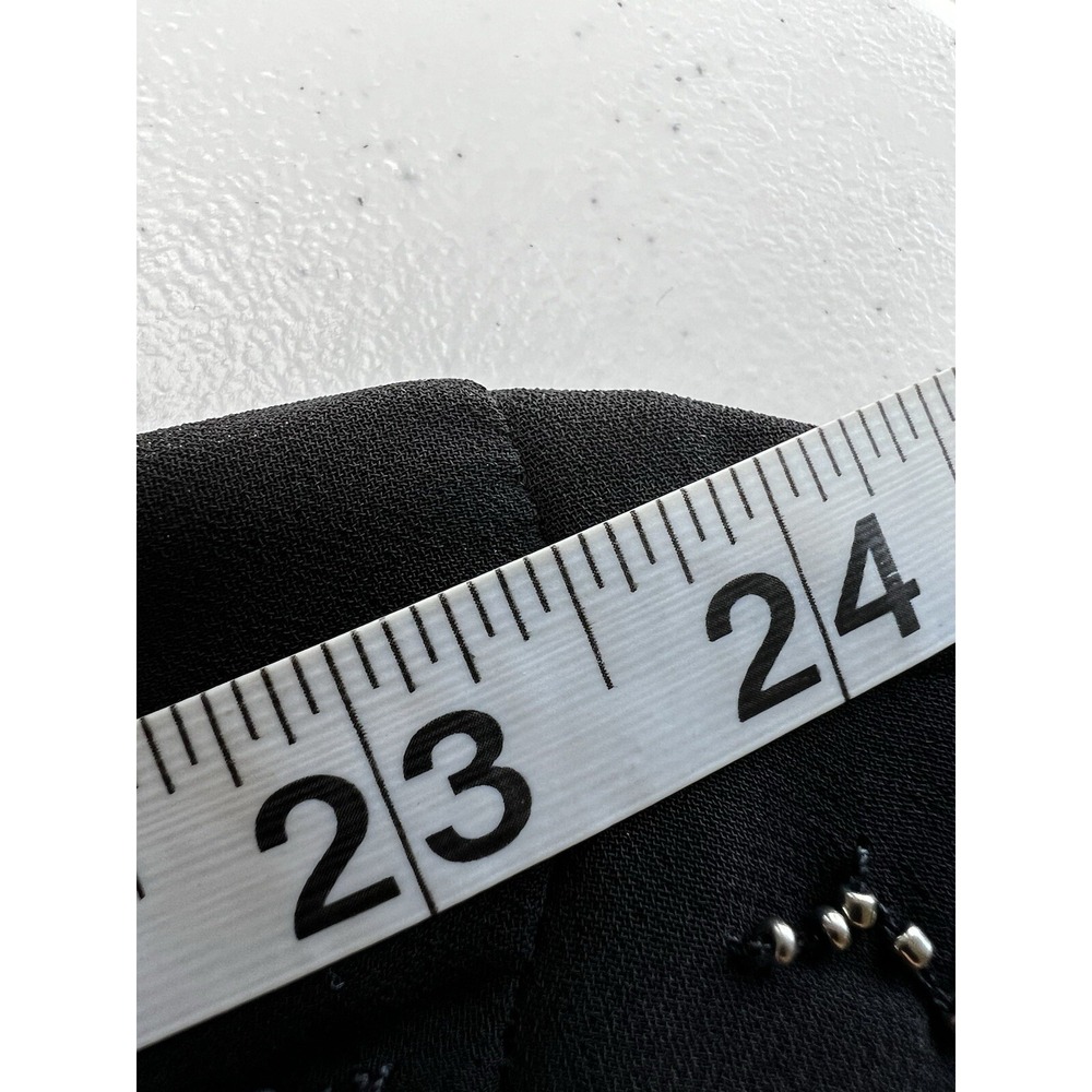 Chicos Black Beaded‎ Honeycomb Zip Front Bomber Jacket Size 0 XS/S Geometric - Picture 7 of 8
